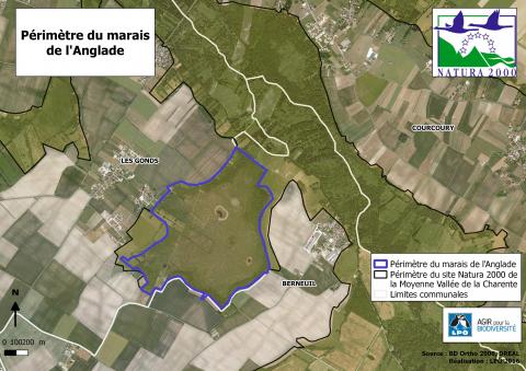 Périmètre du marais de l'Anglade